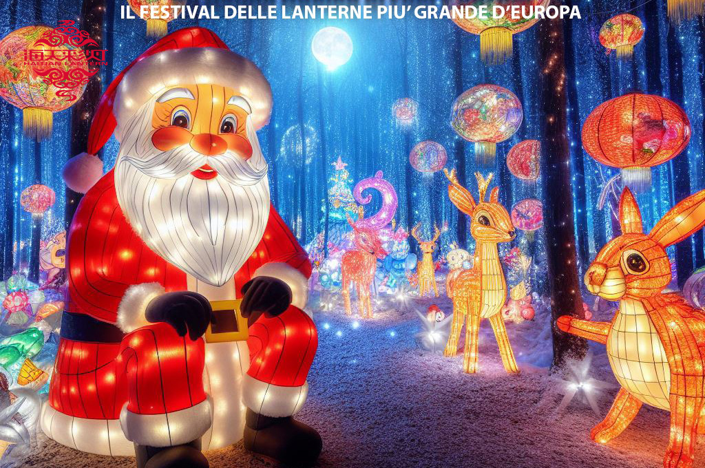 Lentera Tiongkok menerangi festival 'Lanternia' di Cassino, Italia