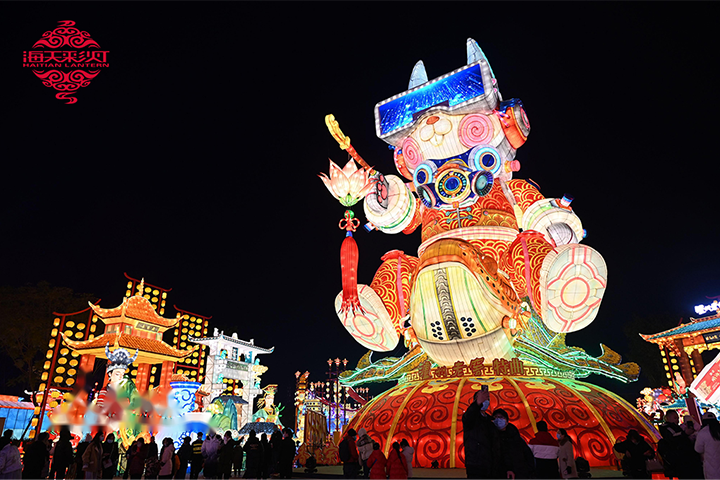 29yèm Zigong Entènasyonal Festival Lantern Dinozò Ouvè Ak Yon Bang